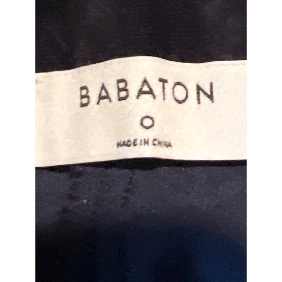 Aritzia Babaton Nigel Velvet Pants Navy High Waist Straight Leg Size 0 - Picture 3 of 10